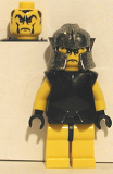 LEGO cas311 Knights Kingdom II - Rogue Knight 4 (Yellow Legs, Black Breastplate, Speckle Cheek Protector Helmet)