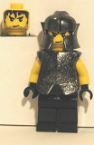 LEGO cas313 Knights Kingdom II - Rogue Knight 6 (Black Legs, Speckle Breastplate, Speckle Cheek Protector Helmet)