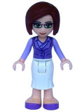 LEGO frnd044 Friends Ms. Stevens, White Long Skirt, Medium Lavender Vest