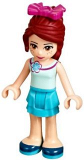 LEGO frnd139 Friends Mia, Medium Azure Layered Skirt, Light Aqua Top with Flower, Magenta Bow